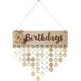 thumbnail image 1 of Wooden Round Tag For Birthday Plaques Wall Hanging, Calendar Board Ornament With Perpetual Calendar Design, Best Present For Personalized Home Decor, 1 of 6