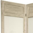 thumbnail image 2 of Oriental Furniture 5 1/2 ft. Tall Framed Fabric Room Divider - White - 3 Panel, 2 of 3