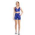 thumbnail image 4 of Avia Women's Crisscross Waist Bike Shorts, Sizes XS-XXXL, 4 of 5