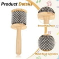 thumbnail image 3 of Uxcell Cabasa de Madera Percusión 2.4" Shaker de Mano Musical Instrumento con Cuentas de Metal para Educación Musical de Banda Actuación en Fiesta (Color Madera), 3 of 6