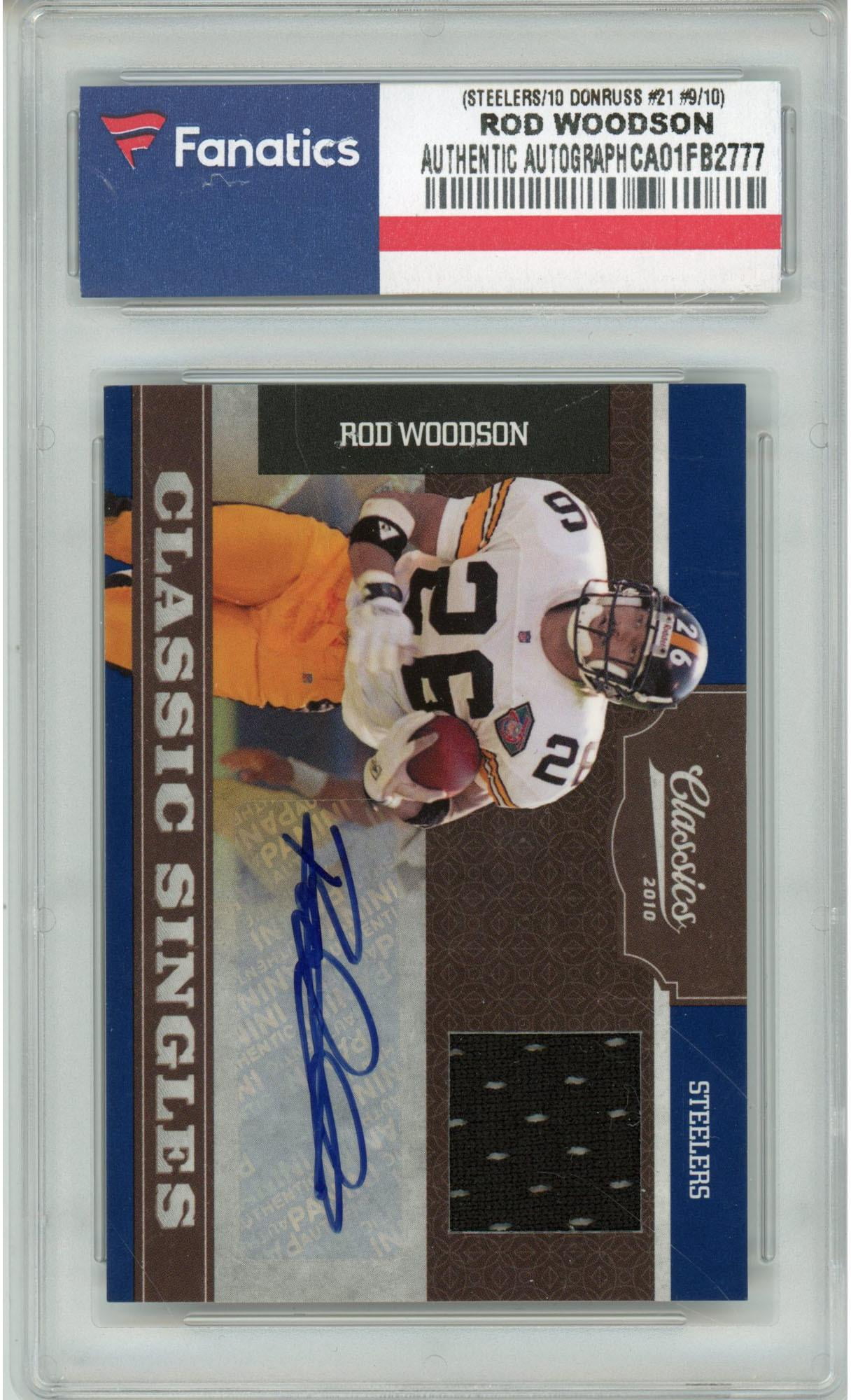 Rod Woodson Pittsburgh Steelers Autographed 2010 Donruss 