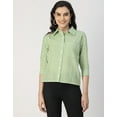 thumbnail image 2 of Moomaya Cuff Sleeves Spread Collar Cotton Shirt - Women's Casual Printed Shirt, 2 of 9