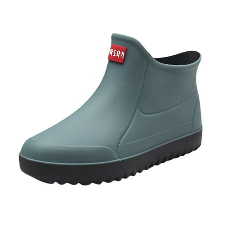

Men Short Rain Mens Snow Shoes Boots Waterproof Garden Rain Sneaker Men Shoes Non Rubber Boots Men Slip MenComfortable Mid Calf Rain Boot Insole Fashion Lightweight Length Snow Boots for Women An