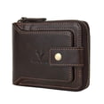 thumbnail image 1 of Cartera con cremallera MING CLAN de cuero con bloqueo RFID para hombre, 1 of 7