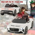 thumbnail image 2 of Costway 12V Licensed Bentley Bacalar Kids Electric Ride-on Car with Remote Control White, 2 of 9