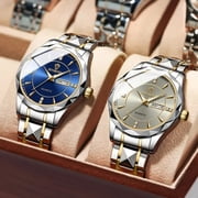 BINBOND Mens Business Diamond Quartz Watches Waterproof Luminous Wrist Watch