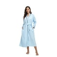 thumbnail image 6 of EA'S SECRET 100% Cotton Womens Robe Lightweight Long Kimono Bath Robe Soft Knit Spa Robes Ladies Loungewear with Pockets(Light Blue,S), 6 of 8