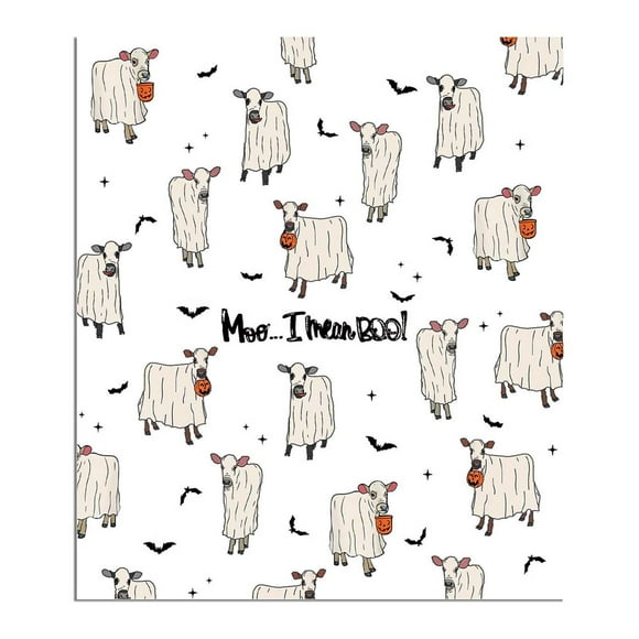 Cow Print Blanket Soft 480GSM Lightweight Cozy Throw For Bed Couch Sofa And Kids Toddlers