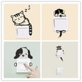 thumbnail image 1 of pegatinas autoadhesivas para interruptores, pegatinas removibles resistentes al agua, decoraciones de PVC negro para enchufes e interruptores, pegatinas decorativas para pared., 1 of 5