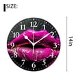 thumbnail image 2 of 14 Inch Wall Clock Battery Operated Silent Clock Decorative for Office, Kitchen, Outdoor, Living Room，Beautiful Lip Elegant, 2 of 4