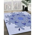 thumbnail image 3 of Ahgly Company Machine Washable Indoor Round Transitional Periwinkle Purple Area Rugs, 5' Round, 3 of 7
