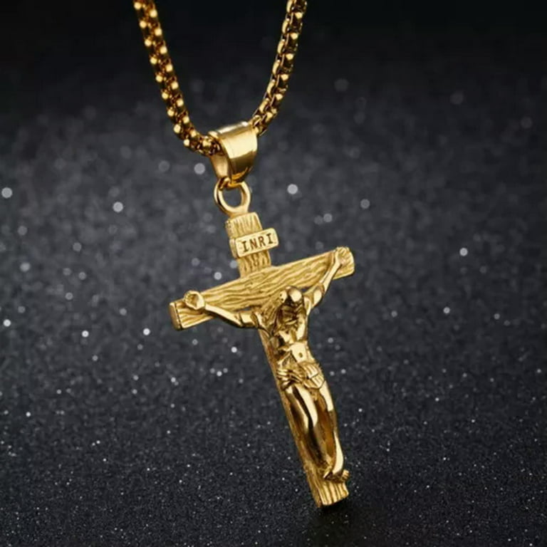 Jesus christ necklace gold deals