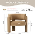 thumbnail image 4 of MALOL Ensemble de 2 Fauteuils d'Appoint en Velours, Fauteuils d'Appoint Modernes et Doux, Fauteuils Latéraux Confortables avec Accoudoirs pour Salon, Kaki, 4 of 13