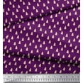 thumbnail image 3 of Soimoi Purple Cotton Jersey Fabric Christmas Tree Fabric Prints By Yard 58 Inch Wide, 3 of 3