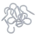 thumbnail image 2 of Screw Hook Fasteners Hangers White Plastic Finish 14mm Dia 40mm length 50pc, 2 of 6