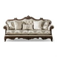 thumbnail image 2 of Furniture of America Adelaide Beige Tufted Fabric Sofa in Dark Cherry, 2 of 7