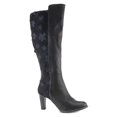 thumbnail image 3 of Spring Step L'Artiste Rozena Tall Boots | Floral Appliqué Mid-Calf Leather Boots with Lace Detailing, 3 of 9