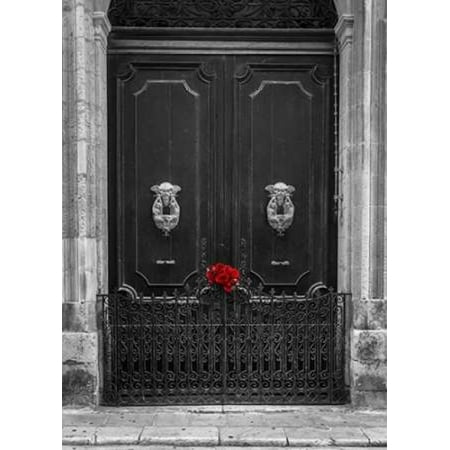 Maltese Rose - Bunch of roses on door of a house in Mdina Malta Poster Print by Assaf Frank