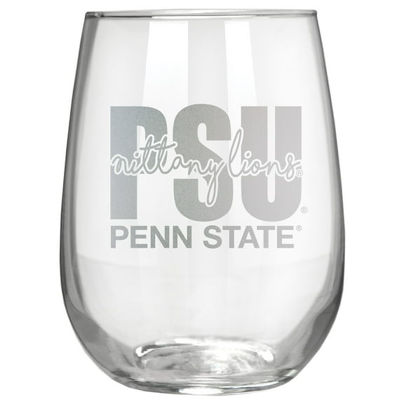 Penn State Nittany Lions Etched 17oz. City Stemless Wine Glass