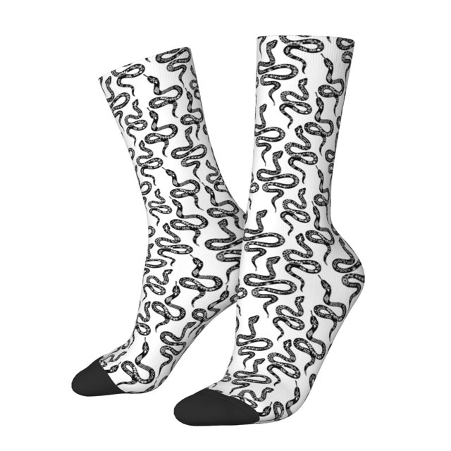Fotbe Snake Calcetas Largas con Estampado para Hombre y Mujer – Calcetas de Compresión Transpirables y Elásticas, Viajar y Uso Diario Talla 5-11