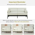 thumbnail image 6 of Rustic Sofas, Modern Loveseat Sofa 59" Sofa Couch 2-Seater Sofa with Flexible USB Ports , Unique Cylindrical Armrests for Living Room, Beige, Beige Modern Sofas,Chenille Leather Sofas, 6 of 27