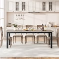 thumbnail image 3 of Yeshouse Mesa de comedor Industrial para 6-8 personas, mesa de cocina de madera de 78,7 "de largo con estructura de Metal resistente, 3 of 7