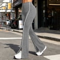 thumbnail image 2 of Noric Women Stripe Split Flare Yoga Pants High Waist Stretch Bootcut Slim Fit Casual Workout Jogging Daily Trousers, 2 of 6
