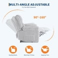 thumbnail image 4 of Corduroy Recliner Chair, Manual Recliner Sofa with Handle, Pillow Top Arms, Thick Padding, Side Pocket, 330Lbs Capacity, 4 of 8