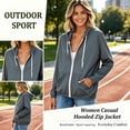 thumbnail image 3 of Women's Lightweight Breathable Upf Sun Protection Jacket Long Sleeve with Zippered Front and Double Pockets for Hiking Travel Beach Casual Daily Wear Fashion Essential Gift for Women | CSEONE, 3 of 9