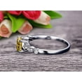 thumbnail image 4 of 1.75 Carat Beautiful 8x6mm Oval Shaped Champagne Diamond Moissanite Engagement Ring Classic Art Deco 10k White Gold, 4 of 5