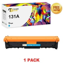 Toner Bank 1-Pack Compatible Toner Cartridge Replacement for HP CF211A LaserJet Pro 200 Color M251n M251nw MFP-M276n M276nw Printer Ink Cyan