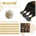 thumbnail image 4 of SEGO 100% Real Remy Human Hair Extensions Thick Micro Loop with Invisible Band Hair Micro Ring Beads Hair Black/Blonde Cleanrance, 4 of 7