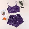 thumbnail image 5 of Hvot&aat Halloween Pajamas Sets for Women Pumpkin Ghost Print Camisole Tank Tops and Shorts Casual Holiday Funny Sleepwear, 5 of 5