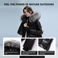 thumbnail image 4 of Women's winter padded goose down jacket, plus size long down jacket parka women's hooded, thickened, 4 of 7