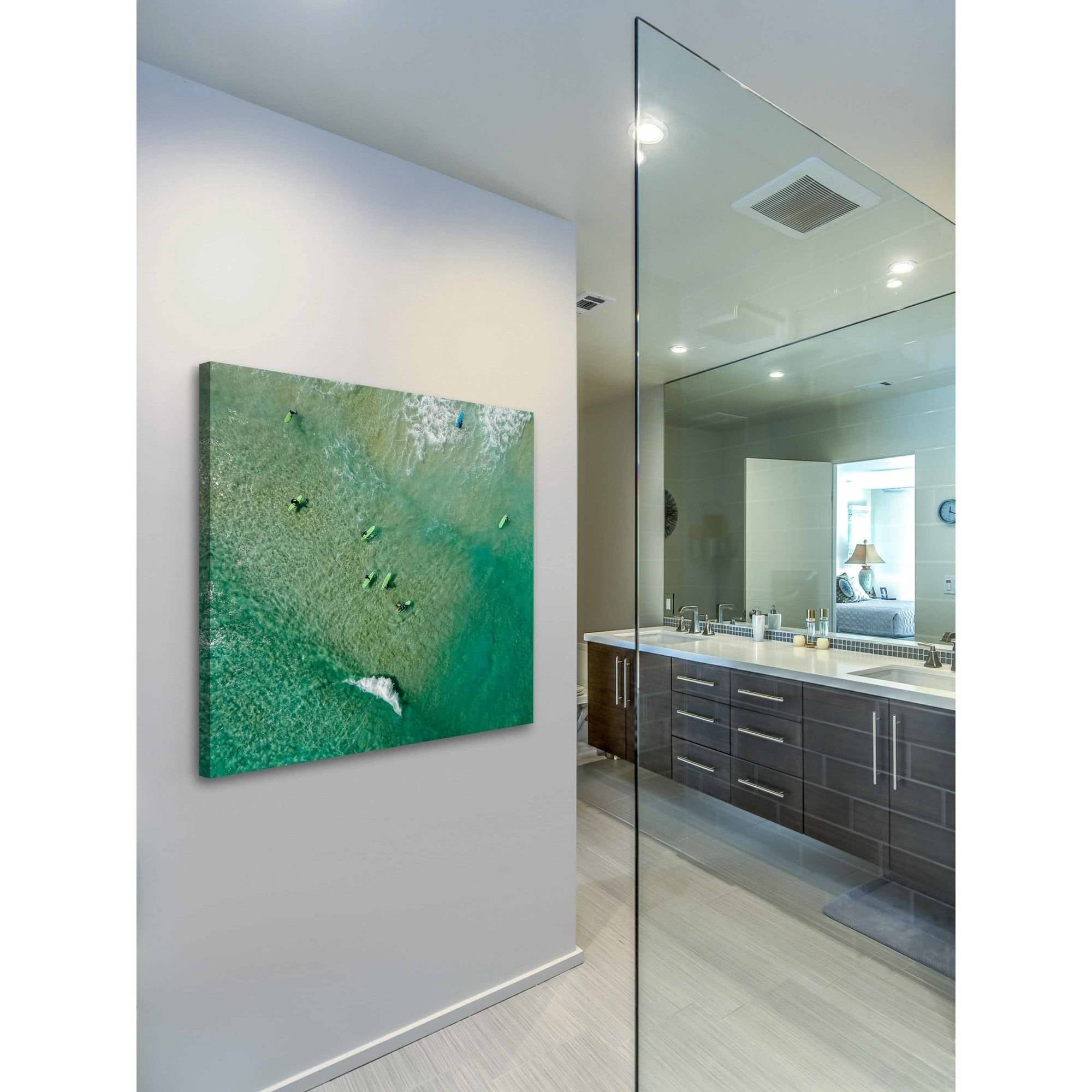 Marmont Hill "Green Boards" by Karolis Janulis Painting Print on Wrapped Canvas