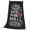thumbnail image 3 of Bingfone Wine Funny Print Flannel Fleece Blanket Throw Blanket For Bed,Sofa,Couch,Travel,Camping(60"X50"), 3 of 9