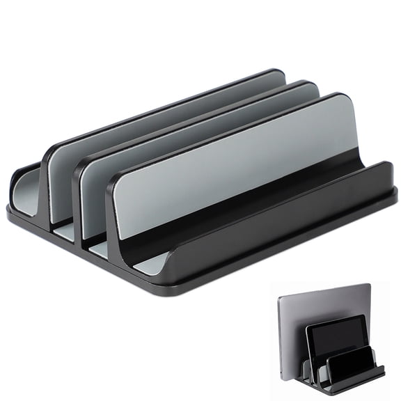 Jorking Vertical Laptop Stand, 4 Slot Desktop Aluminum Stand for Most Laptops with Adjustable Dock Size