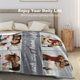 thumbnail image 5 of Custom Blanket with Photo Personalized Picture Flannel Blanket Customized Happy Birthday Gifts for Women Men Dad Mom Wife Husband Grandma Grandpa Sister Daughter Son Best Friend Blankets, 5 of 5