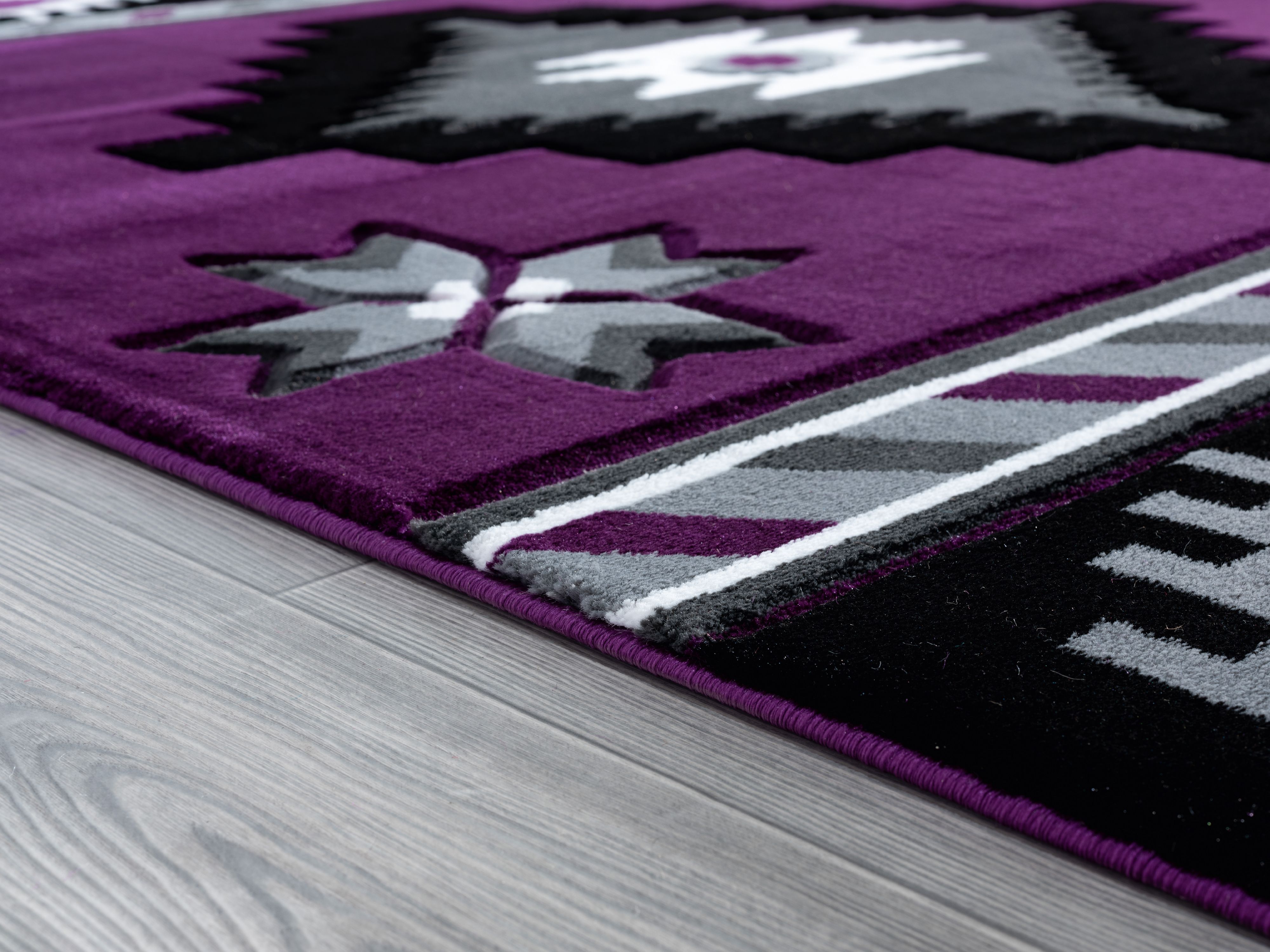United Weavers Drachma Volos Southwestern Geometric Runner Rug, Plum, 2'7" x 7'4"