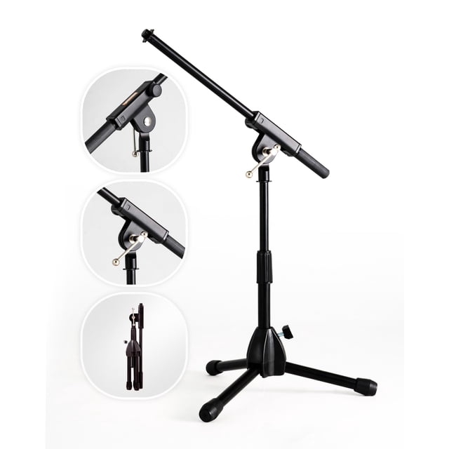 Trípode SR610121B con micrófono de bajo perfil, soporte Stage Rocker