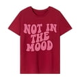 thumbnail image 1 of Camiseta para mujer Verano Streetwear Mujer Regular Fit Elegante Activewear Verano Rojo, 1 of 7