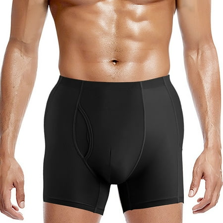 

Eleady Men s Underwear Boxer Briefs Tummy Control Body Shaper Enhance Butt Lifter Shapewear with Removable Padded(Black XX-Large)