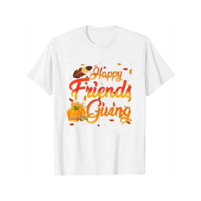 Womens Happy Friendsgiving Turkey Friends Giving Thankful T-Shirt Black Small