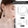 thumbnail image 2 of 1 Box 50Pcs Leverback Earring Findings 925 Sterling Silver Plated French Earring Hooks with 50Pcs Open Jump Rings DIY, 2 of 5