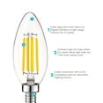 thumbnail image 2 of Luxrite Vintage Candelabra LED Bulb 60W Equivalent 550lm 4000K Cool White 5W Dimmable UL Listed E12 Base (6 Pack), 2 of 5