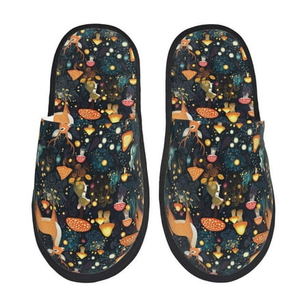 

Tideii Forest Elf for Home Indoor Cotton Slippers Autumn and Winter EVA Plush Slippers Household Supplies Unisex-Medium
