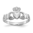 thumbnail image 1 of Real 14kt White Gold Ladies Claddagh Ring Size: 6; for Adults and Teens; for Women and Men, 1 of 5