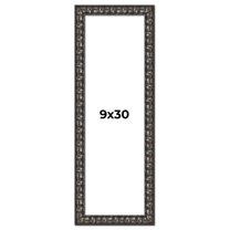 9x30 Frame Black-Brown Medieval Solid Wood Picture Frame | 1.5 Inch Moulding Width | Gotham Beveled