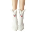 thumbnail image 2 of Penkiiy Women's Ultra-Soft Faux Sherpa Winter Socks - Cozy Thermal Sleep Socks, Non-Slip Home Floor Slipper Socks for Cold Weather (Cute Crew Length), 2 of 2