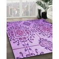 thumbnail image 3 of Ahgly Company Machine Washable Indoor Square Transitional Violet Purple Area Rugs, 8' Square, 3 of 7